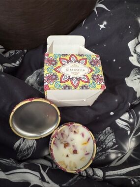 Citronella Floral Tin Candle